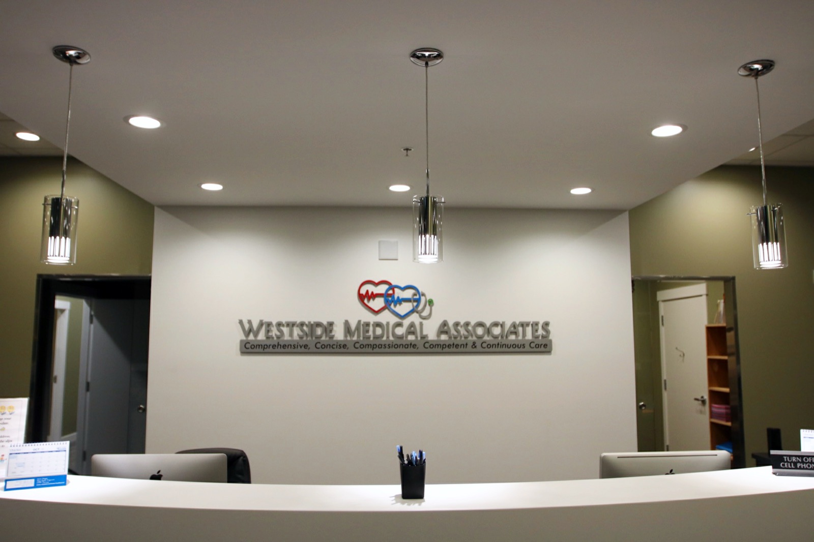 The reception and check-in area