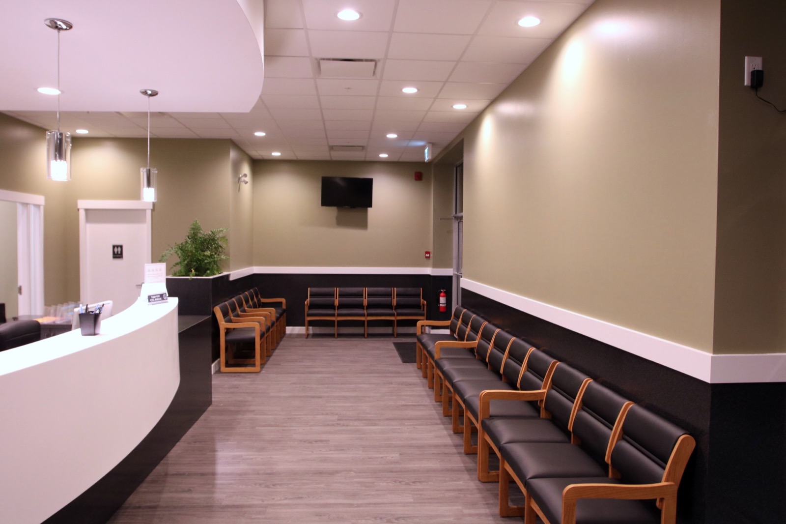 The patient waiting room