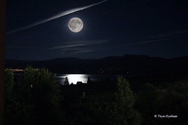 Lake Okanagan at night